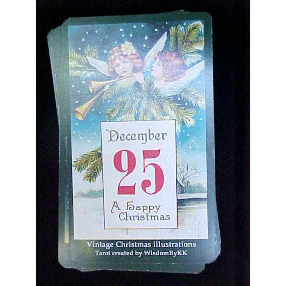 LOT 2 CHRISTMAS Tarot Card Decks Elf on a Shelf plus RARE Vintage Santa Art